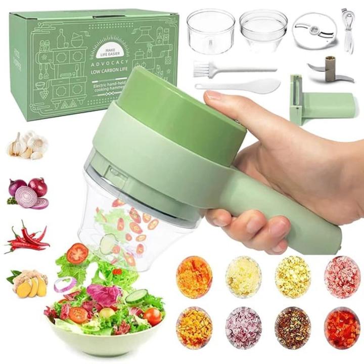4 in 1 Portable Electric Vegetable Cutter Set
