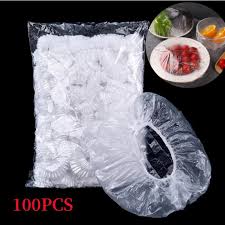 100Pcs Disposable Plastic Bag Food Cover