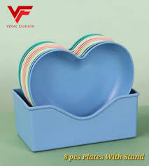 Heart Dishes  Plate Set ,10pcs