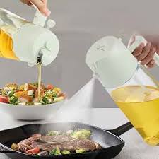 2in1 Oil Sprayer Glass Bottle For Cooking