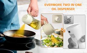 2in1 Oil Sprayer Glass Bottle For Cooking